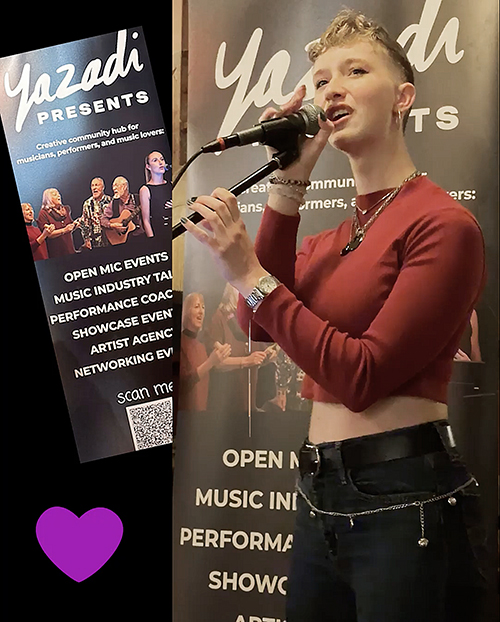 Zara performimg at the Circo Lounge, Westbourne, Dorset.