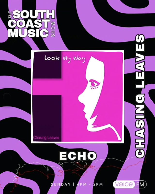 VoiceFM Radio social media post promoting Chasing Leaves song 'Echo'.